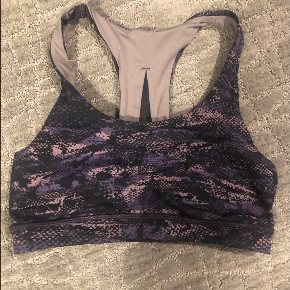 Purple camo invigorate lululemon sports bra